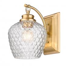  1088-1W MBG-CLR - Adeline MBG 1 Light Wall Sconce in Modern Brushed Gold with Clear Glass Shade